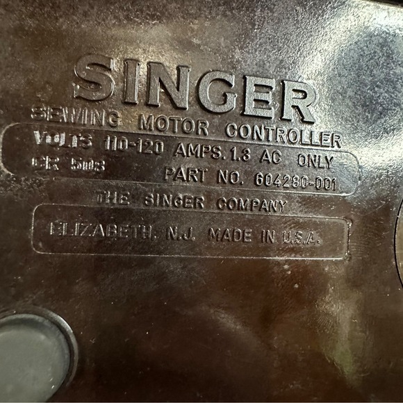 VTG SINGER 604280-001 CONTROLLER FOOT PEDDLE - solid state - MADE IN‎ USA - Picture 4 of 7